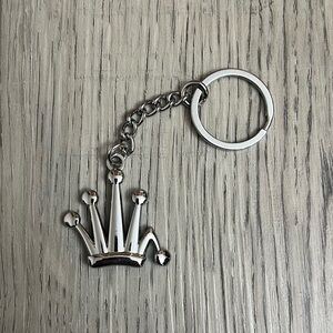 Stussy metal bent crown keychain